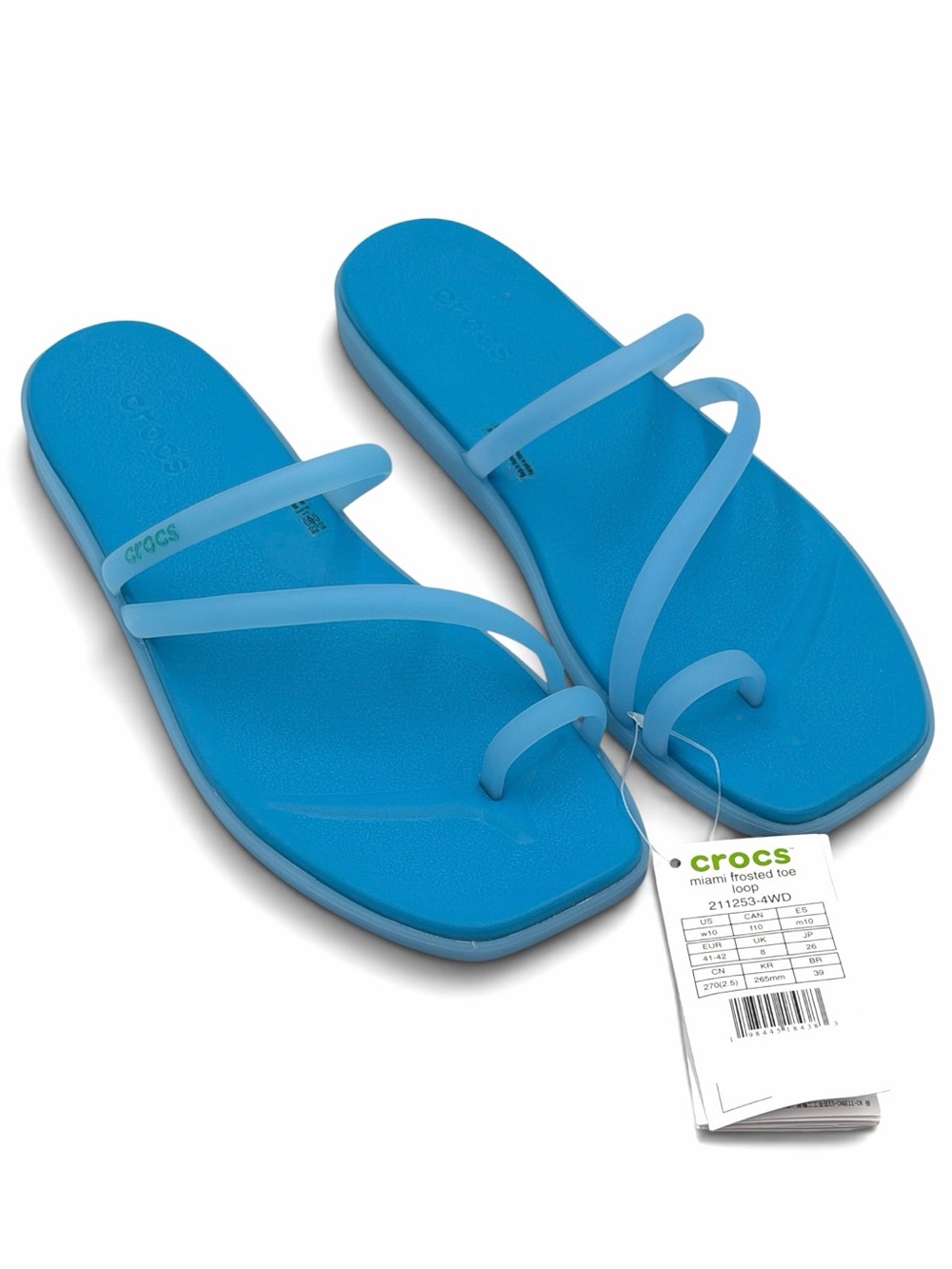 Crocs Miami Frosted Toe Loop Flip Flop Sandals Size 10